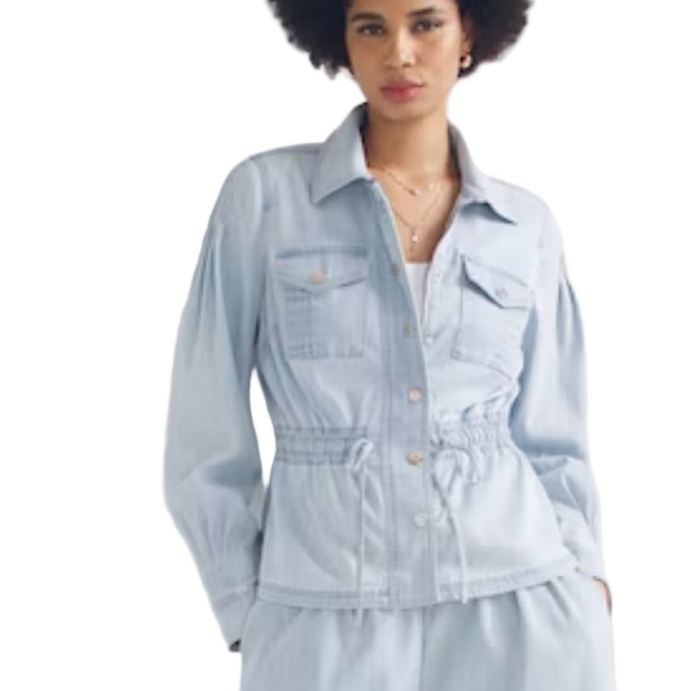 NWT WHBM Women's Utility Anorak Jacket in Drava Antique Size 14